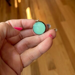 Jamie Joseph Aqua chalcedony faceted pendant necklace